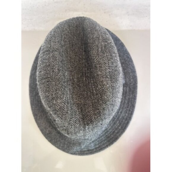 Pendleton Fedora Hat Cap Gray Wool Tweed Made In USA 22in Classic Professor Warm - Picture 4 of 9